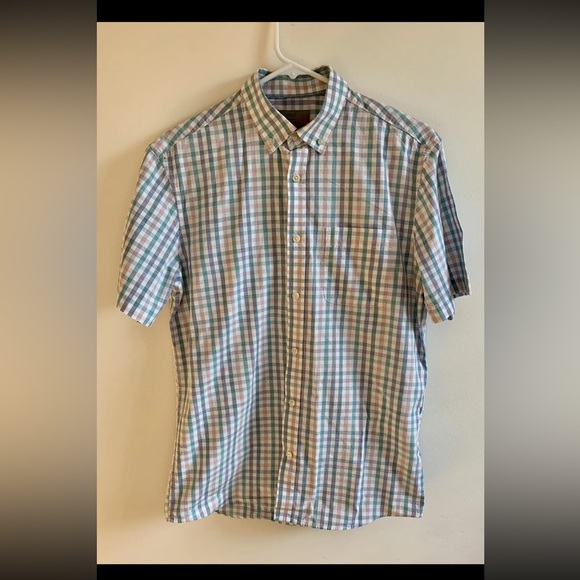 Marks & Spencer Other - M&S Collection Relaxed Fit 100% Pure Cotton  Small Checked Short Sleeve Shirt